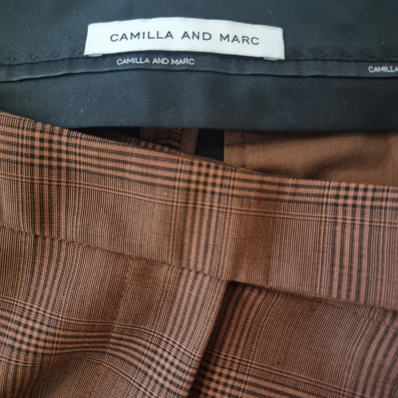 Camilla and Marc pleated plaid mid rise wool pants US4 - Picture 7 of 7